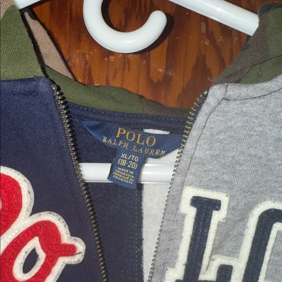 Polo by Ralph Lauren Navy and Gray Hoodie - Picture 2 of 5